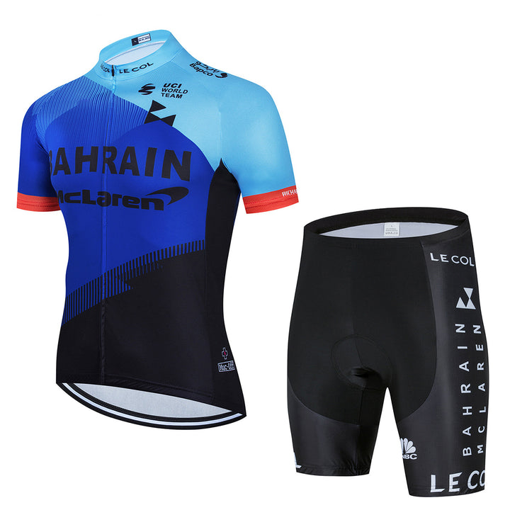 Cycling Jersey Short-Sleeved Suit Men'S Road Jersey Breathable Mountain Bike Riding Equipment - Blue Force Sports