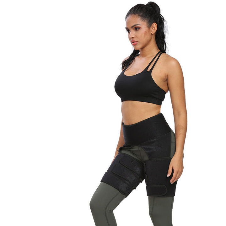 Cross-Border Sports Protective Gear, Peach Buttocks, Buttocks, Waist Belt, Sweating Belt, Fitness Leggings, Thigh Protection, Manufacturers Can Customize - Blue Force Sports