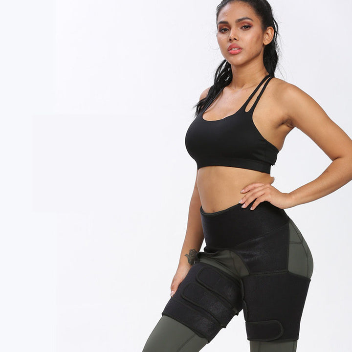 Cross-Border Sports Protective Gear, Peach Buttocks, Buttocks, Waist Belt, Sweating Belt, Fitness Leggings, Thigh Protection, Manufacturers Can Customize - Blue Force Sports