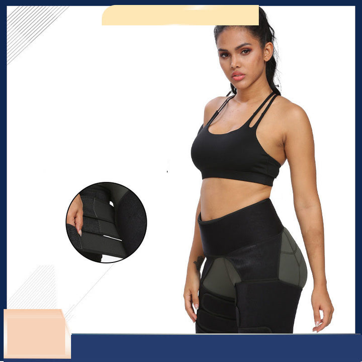 Cross-Border Sports Protective Gear, Peach Buttocks, Buttocks, Waist Belt, Sweating Belt, Fitness Leggings, Thigh Protection, Manufacturers Can Customize - Blue Force Sports