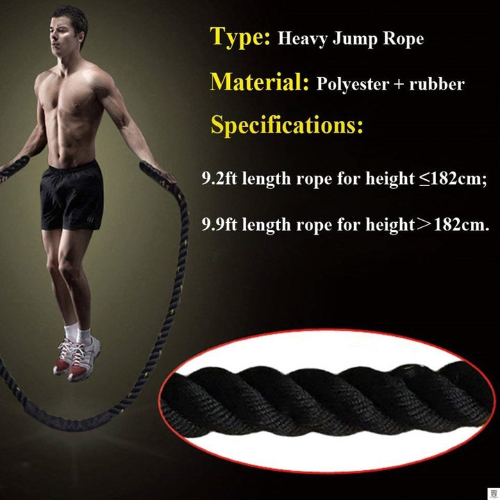 25mm Fitness Heavy Jump Rope Crossfit Weighted Battle - Blue Force Sports