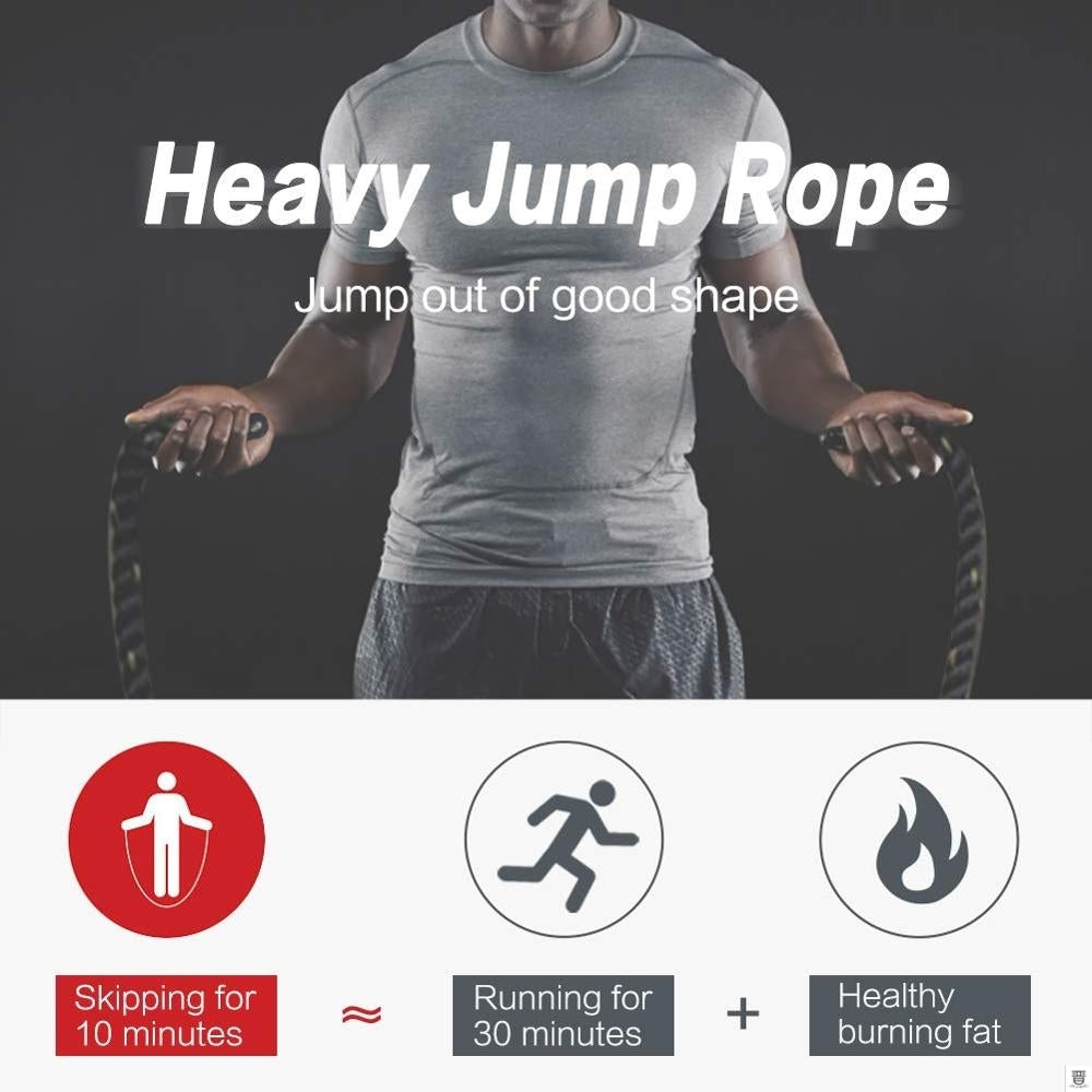 25mm Fitness Heavy Jump Rope Crossfit Weighted Battle - Blue Force Sports