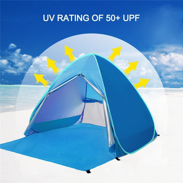 Automatic Construction-Free Camping Tent With Curtain - Blue Force Sports