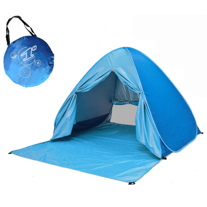 Automatic Construction-Free Camping Tent With Curtain - Blue Force Sports