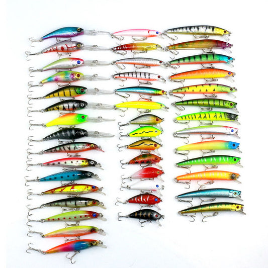 43 Pcs Mixed Size Colors Fly Fishing Lure Set Wobbler - Blue Force Sports