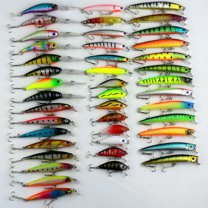 43 Pcs Mixed Size Colors Fly Fishing Lure Set Wobbler - Blue Force Sports
