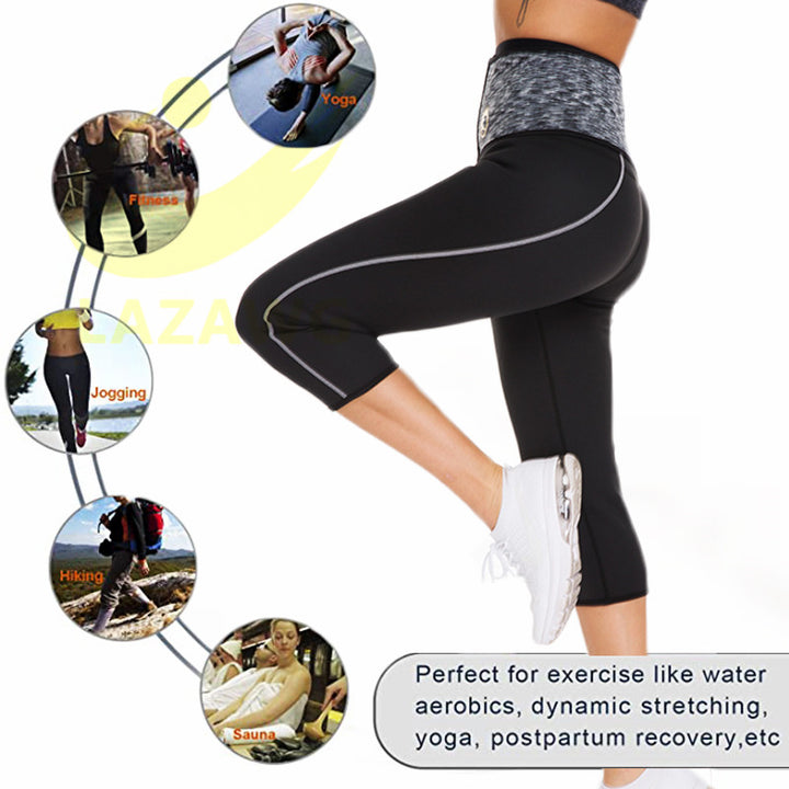 Compression Waist Sweat Pants Fitness Yoga Pants - Blue Force Sports