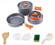 Outdoor Portable Cookware Mess Kit Camping Hiking Picnic - Blue Force Sports