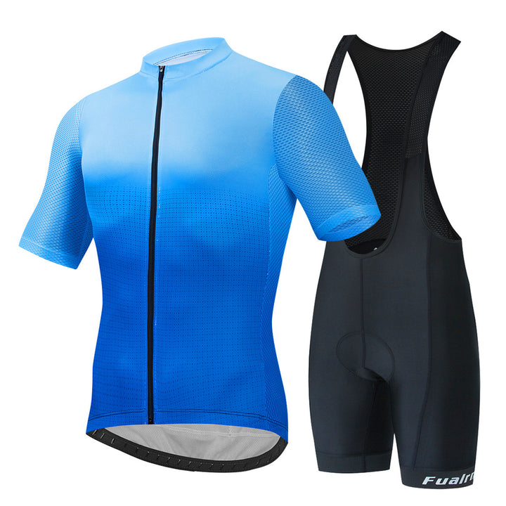 Summer Short Sleeve Ride Strap Set Breathable Mountain Bike Ride Equipment - Blue Force Sports