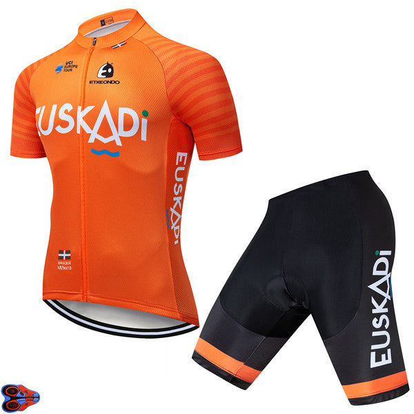 Orange Short Sleeve 12D Cycling Jersey Summer Sports Suit - Blue Force Sports