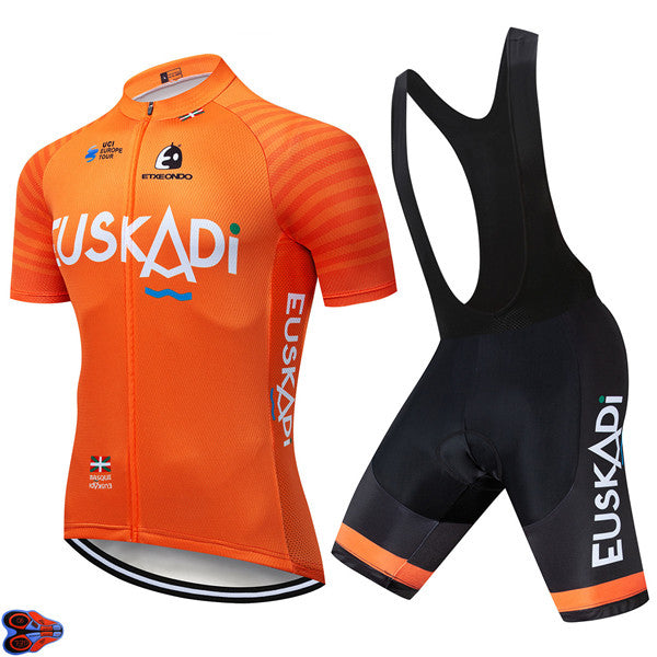 Orange Short Sleeve 12D Cycling Jersey Summer Sports Suit - Blue Force Sports