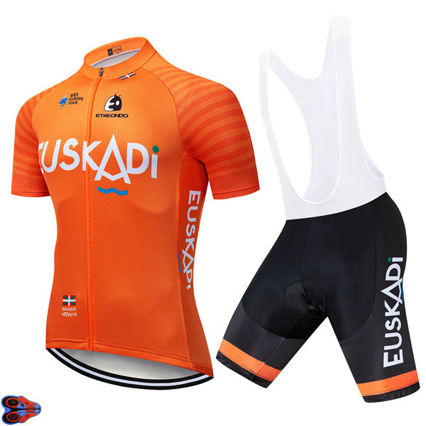 Orange Short Sleeve 12D Cycling Jersey Summer Sports Suit - Blue Force Sports