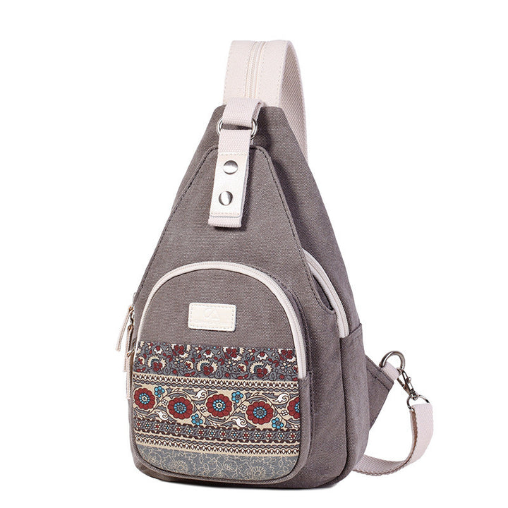 Canvas Chest Bag Unisex Leisure Bag Personality Ethnic Style - Blue Force Sports