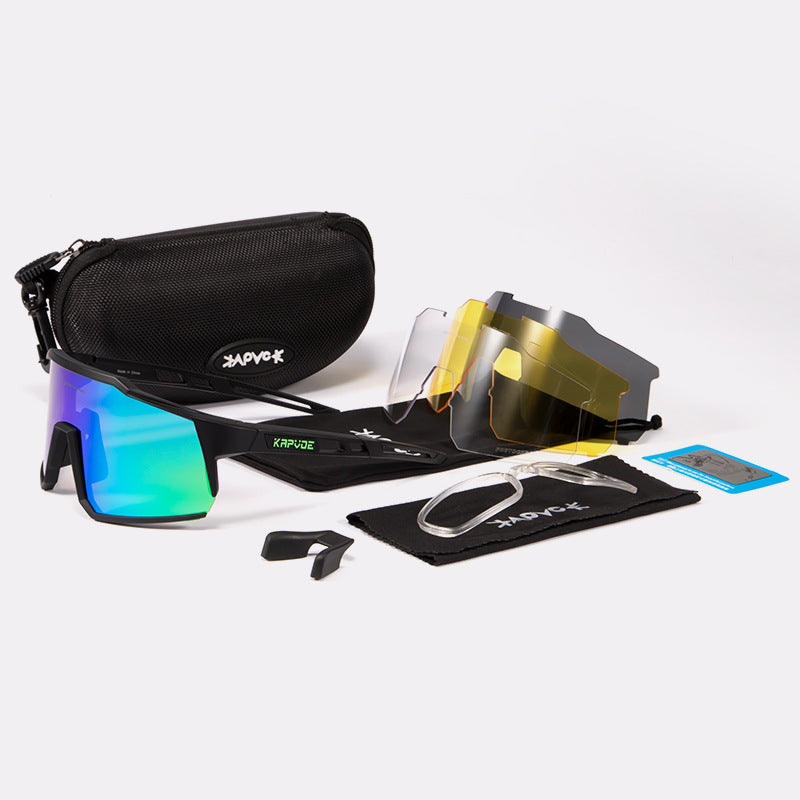 Cycling Glasses Polarized Goggles Mountain Road Bike Glasses - Blue Force Sports
