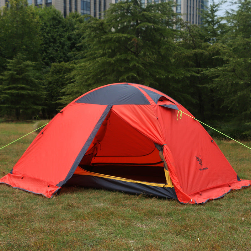 Outdoor Camping Camping Double-layer Aluminum Pole Tent - Blue Force Sports