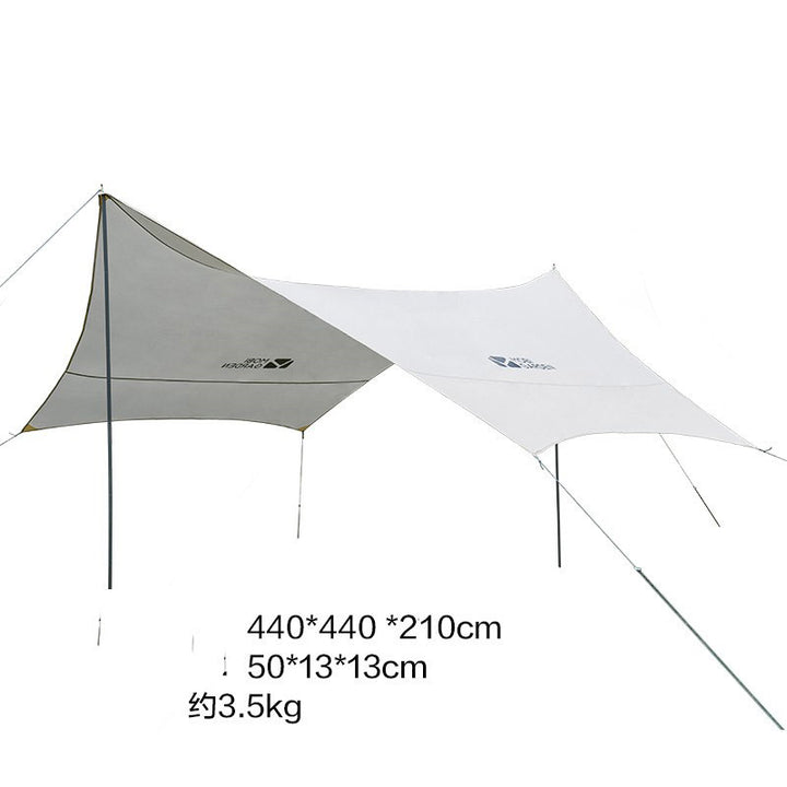 MU Gaodi Canopy Tent Portable Outdoor Portable Junting Ultra-light Awning Camping Camping Rainproof Sun Protection Equipment - Blue Force Sports