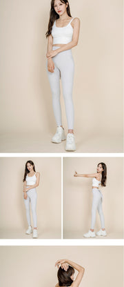 Nude Sports Yoga Wear Trousers Korean Fashion Quick-drying Stretch Fitness Yoga Pants Women - Blue Force Sports