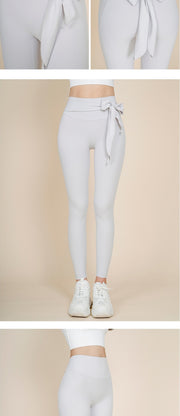 Nude Sports Yoga Wear Trousers Korean Fashion Quick-drying Stretch Fitness Yoga Pants Women - Blue Force Sports