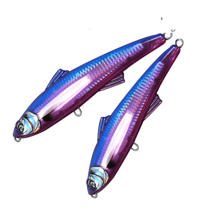 Flat Bait Deep Sea Long-distance Floating Water Big Pencil Wave Climbing Road Sub Bait Trolling - Blue Force Sports