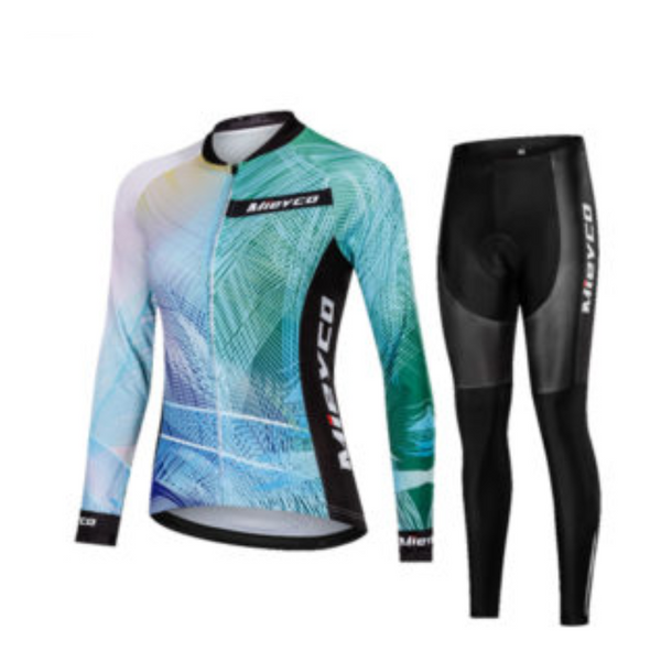 Cycling Jersey Suit Long Sleeved Thin Ladies Suit - Blue Force Sports