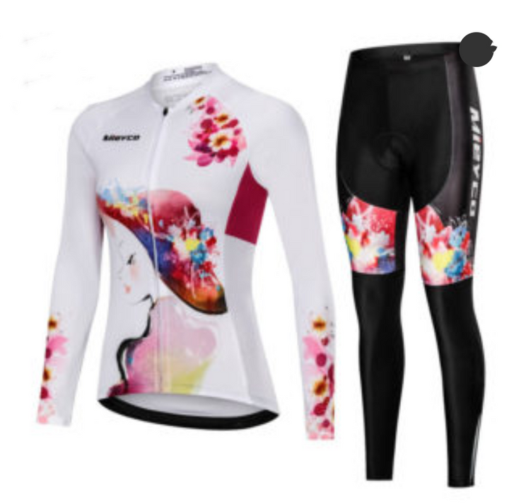 Cycling Jersey Suit Long Sleeved Thin Ladies Suit - Blue Force Sports