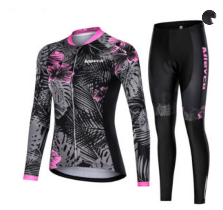 Cycling Jersey Suit Long Sleeved Thin Ladies Suit - Blue Force Sports