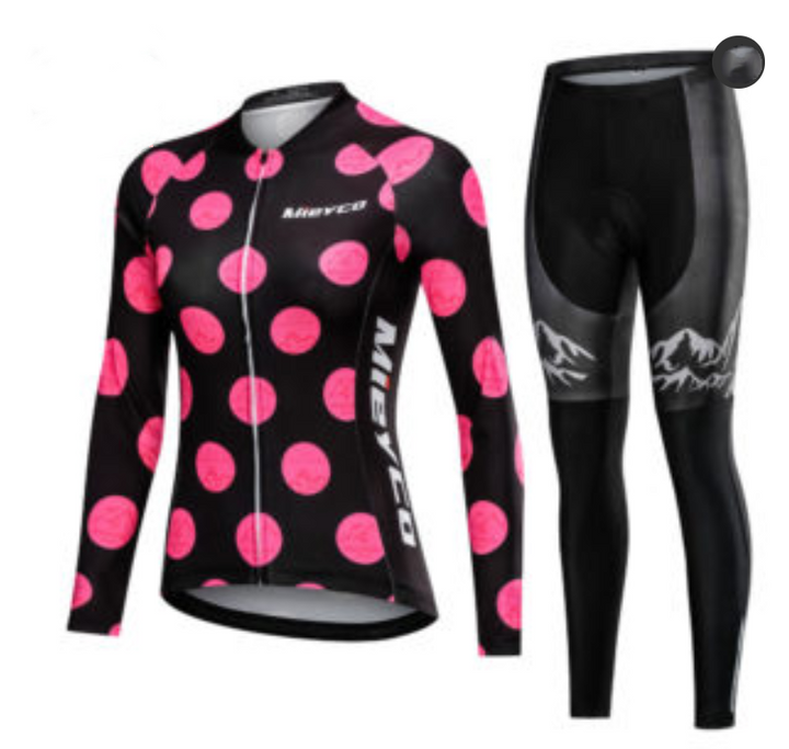 Cycling Jersey Suit Long Sleeved Thin Ladies Suit - Blue Force Sports