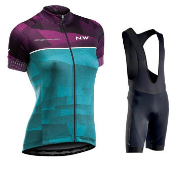 New NW Short Sleeve Cycling Suit Bicycle - Blue Force Sports