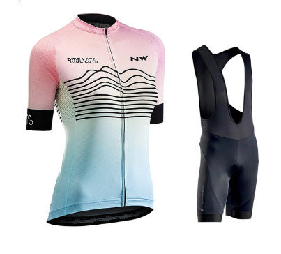 New NW Short Sleeve Cycling Suit Bicycle - Blue Force Sports