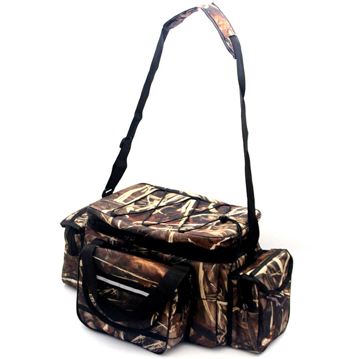 Luyabao Single Shoulder Messenger Bag Large Capacity Fishing Gear Single Shoulder Bag F104 Straw - Blue Force Sports