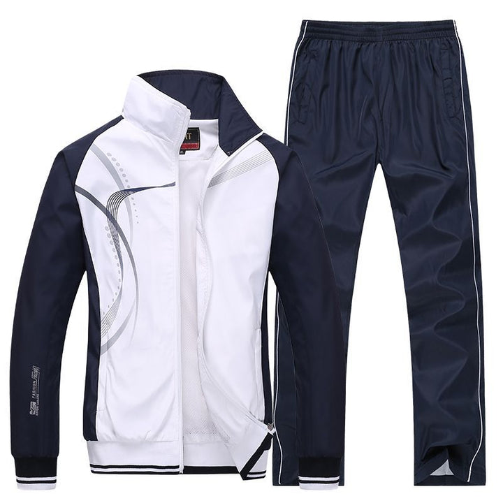 Spring And Autumn Couple Sports Suit Male And Female Student Casual Sportswear - Blue Force Sports