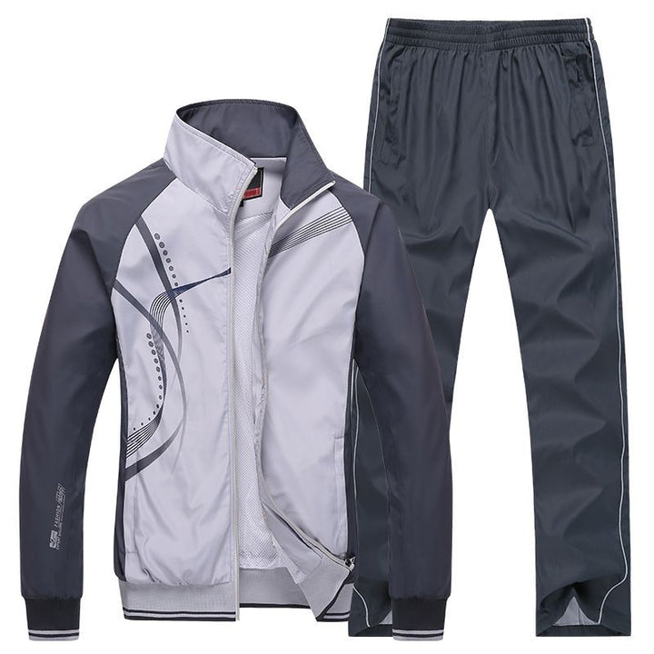Spring And Autumn Couple Sports Suit Male And Female Student Casual Sportswear - Blue Force Sports