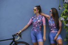 Short-sleeved Bib Cycling Clothes Suit Bicycle Men And Women Moisture Wicking Outdoor Clothes - Blue Force Sports