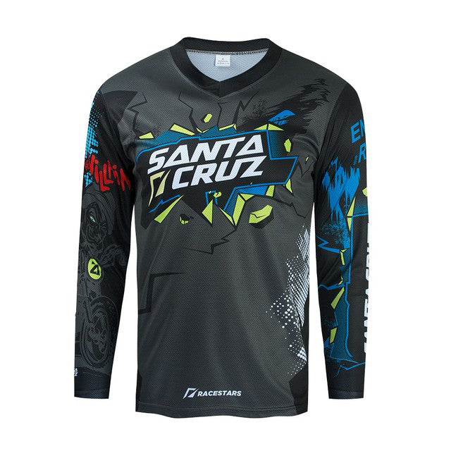 Cross-Country Motorcycle Jerseys For Riding And Quick-Drying Men - Blue Force Sports