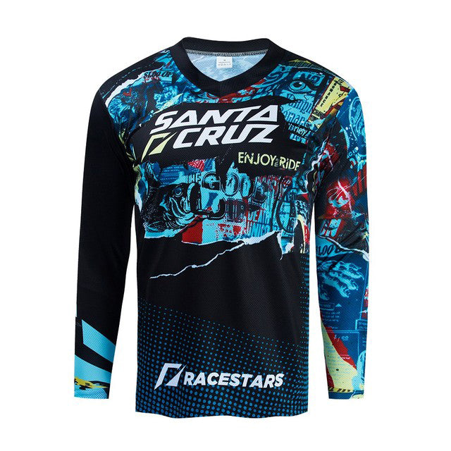 Cross-Country Motorcycle Jerseys For Riding And Quick-Drying Men - Blue Force Sports