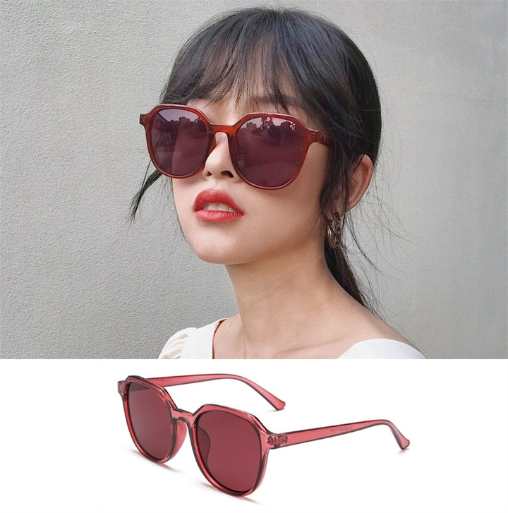 Retro Sunglasses Female Summer Big Face Looks Thin Korean Version Of UV Protection - Blue Force Sports