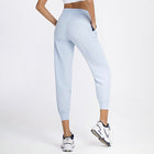 Drawstring Running Fitness Solid Color Pocket Casual Yoga Pants - Blue Force Sports