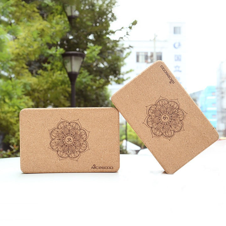 High-density Environmentally Friendly Cork Yoga Brick - Blue Force Sports