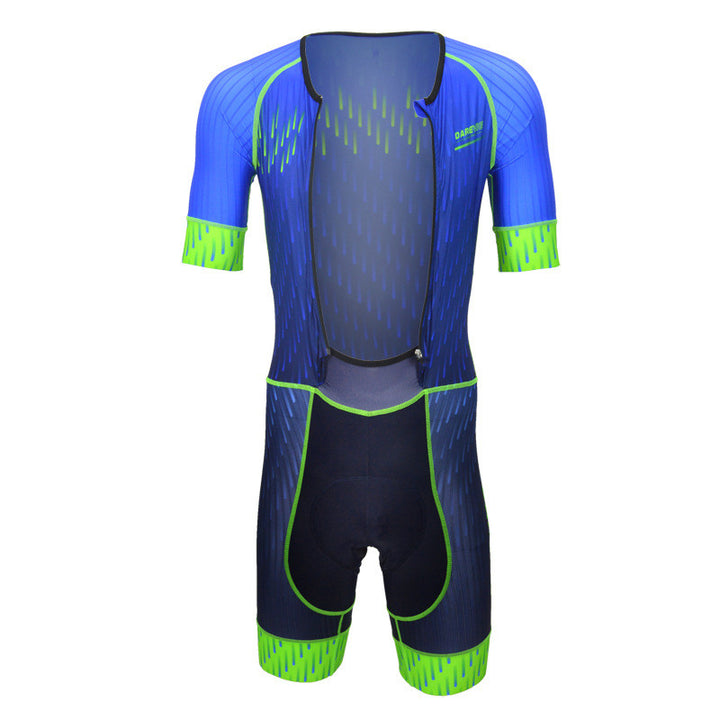 Slim racing bike short-sleeved jumpsuit - Blue Force Sports