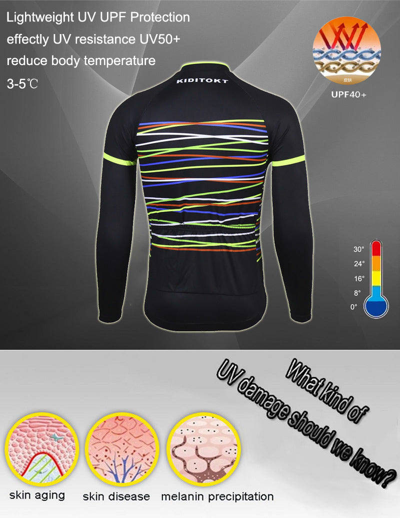 Men's long-sleeved cycling suit - Blue Force Sports