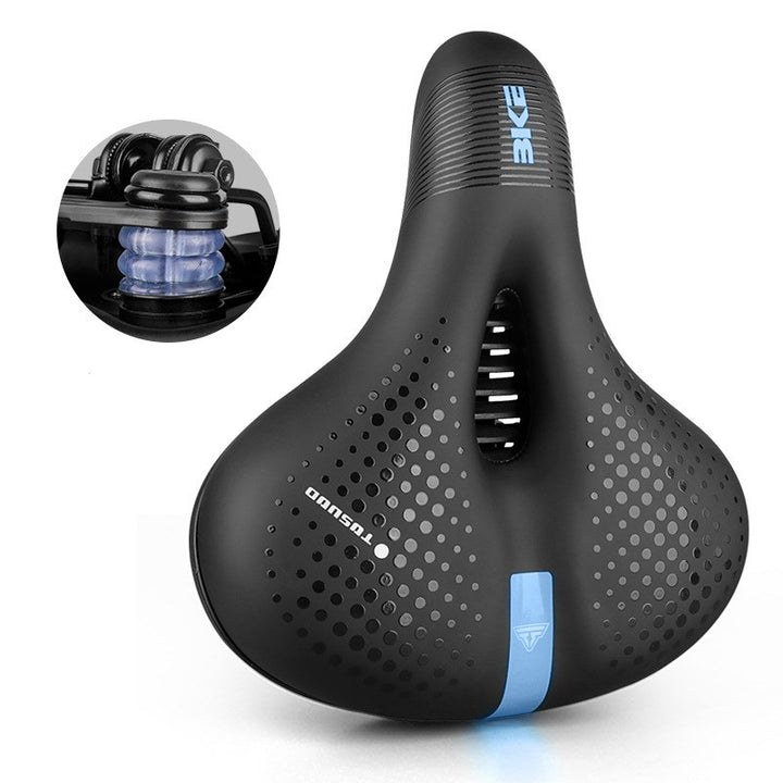 Soft Silicone Comfortable Mountain Bike Universal Saddle - Blue Force Sports