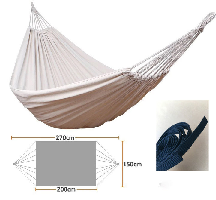 Camping Hammock Cotton Hammock Swing Bed Outdoor Backpack Survival or Travel Swing - Blue Force Sports