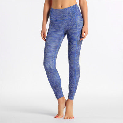 Printed stretch yoga trousers sweatpants - Blue Force Sports