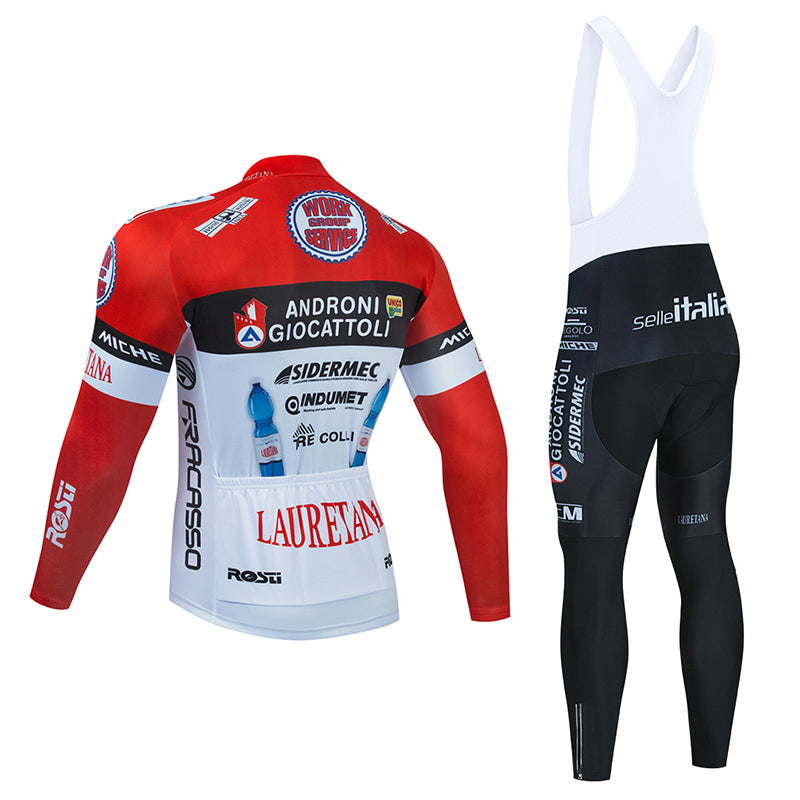 Long-sleeved Cycling Jersey Suit Autumn And Winter Fleece Top - Blue Force Sports