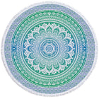 Round Printed Bath Towel Beach Towel Yoga Mat - Blue Force Sports