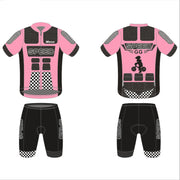 Long And Short-sleeved Thin Cycling Jersey With Balanced Wheels - Blue Force Sports