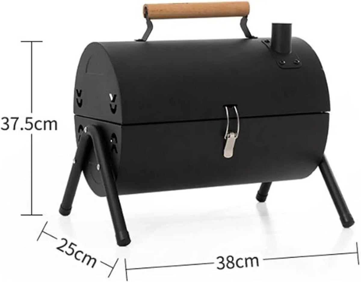 Tragbarer Holzkohlegrill mit zwei Kochflächen – Rauchfreier, leicht zu transportierender Grill für Outdoor-Abenteuer