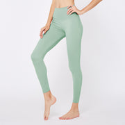 Women's Double Sided Nylon Nude Yoga Pants - Blue Force Sports