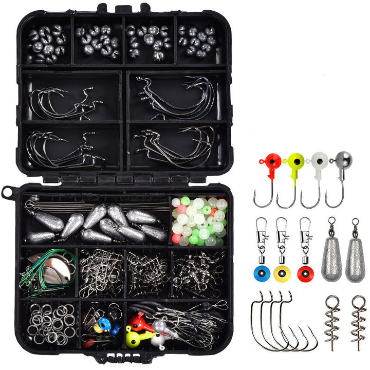 Sea Fishing 246 Pieces Set Box Set Storage Box Full Set Of Fishing Accessories Bait - Blue Force Sports