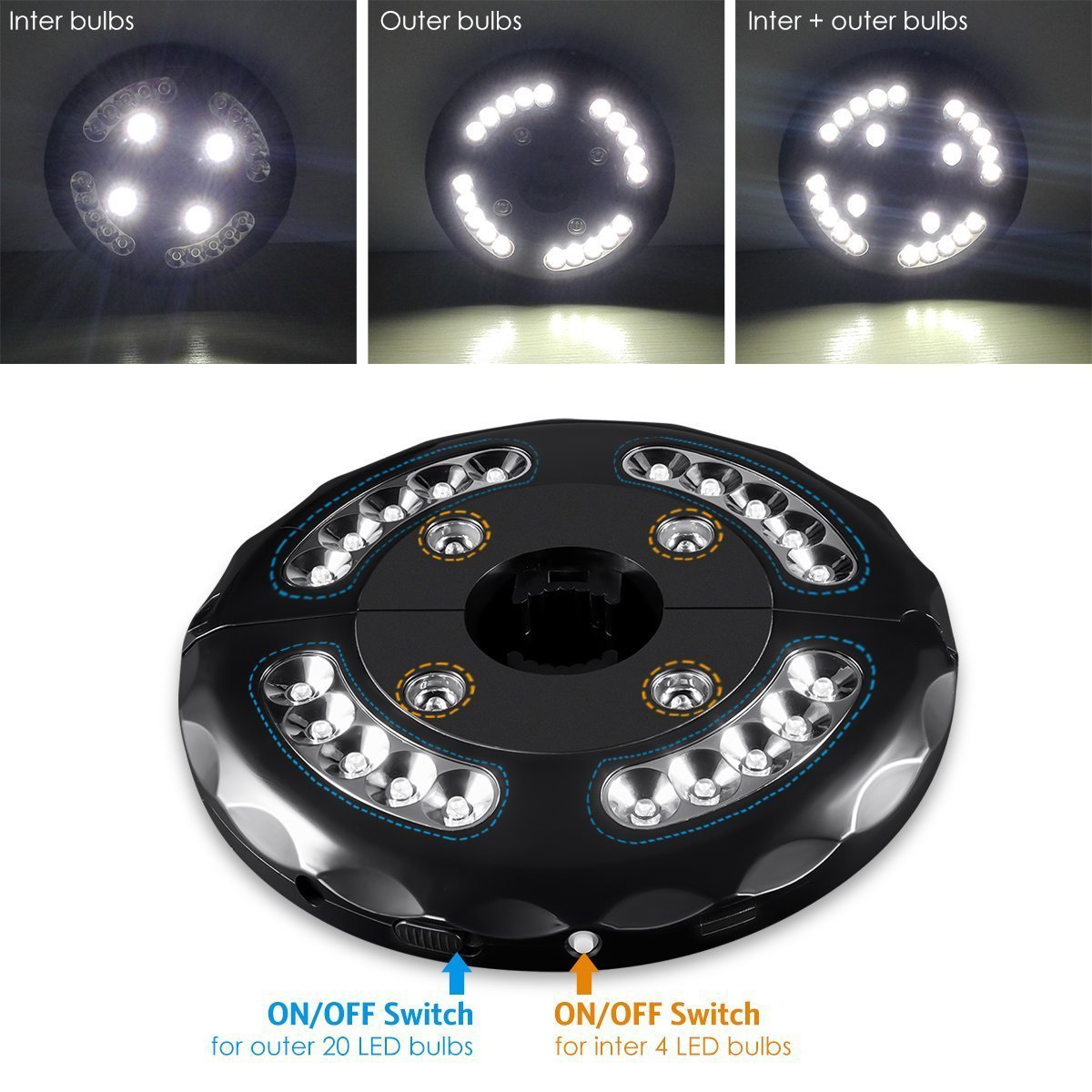 Umbrella light detachable Roman light multi-function high camping light tent light - Blue Force Sports